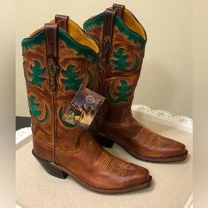 Old West Leather Joseph Boot size Mens 5, Woman’s 6.5 new With Tags